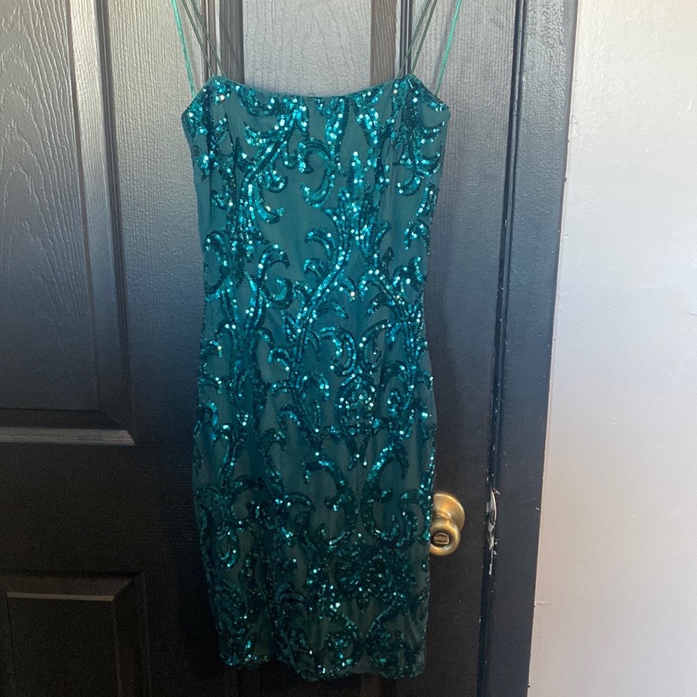 Sequined hoco dress
